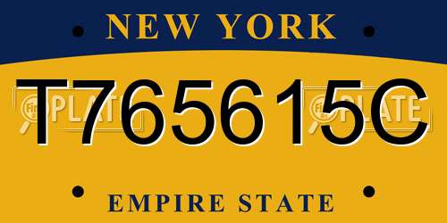 T765615C New York License Plate
