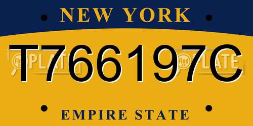 T766197C New York License Plate