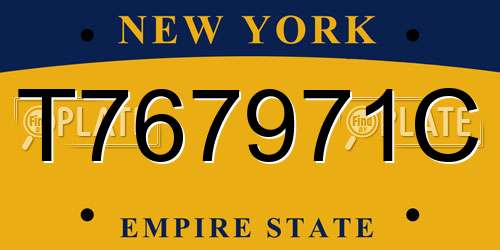T767971C New York License Plate