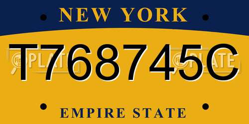 T768745C New York License Plate