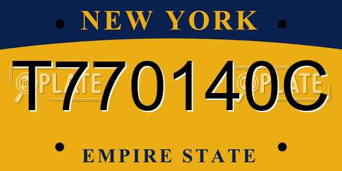 T770140C New York License Plate