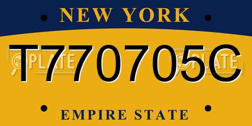 T770705C New York License Plate