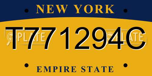 T771294C New York License Plate