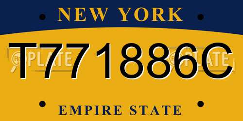 T771886C New York License Plate