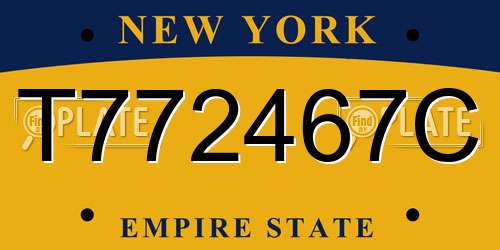 T772467C New York License Plate