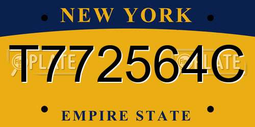 T772564C New York License Plate