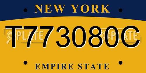 T773080C New York License Plate