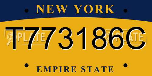 T773186C New York License Plate