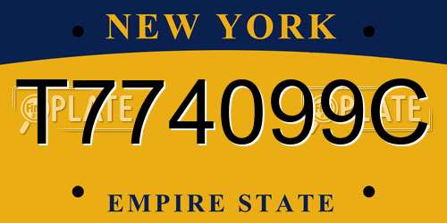 T774099C New York License Plate