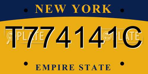 T774141C New York License Plate
