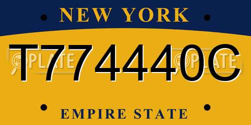 T774440C New York License Plate