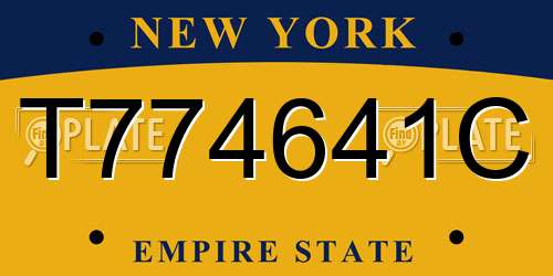 T774641C New York License Plate