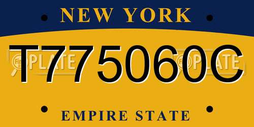 T775060C New York License Plate