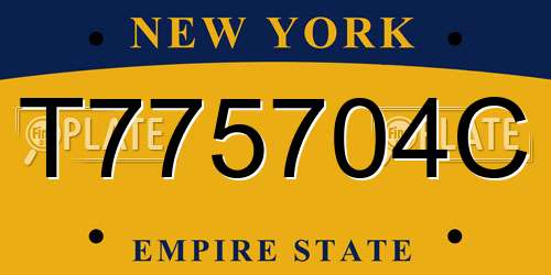 T775704C New York License Plate