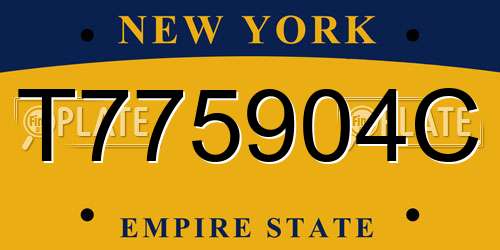 T775904C New York License Plate
