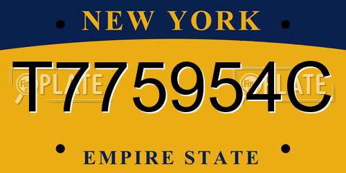 T775954C New York License Plate