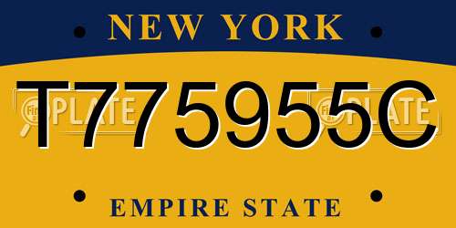 T775955C New York License Plate