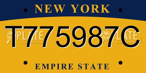 T775987C New York License Plate