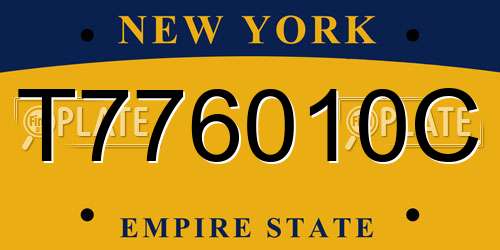 T776010C New York License Plate