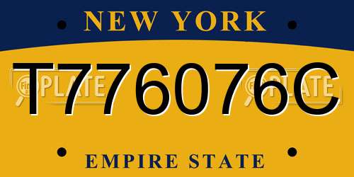 T776076C New York License Plate