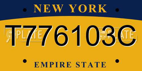 T776103C New York License Plate