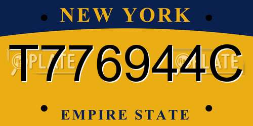 T776944C New York License Plate