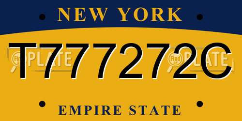 T777272C New York License Plate