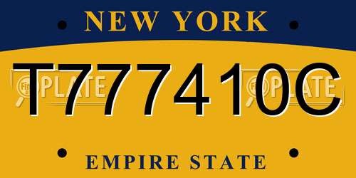 T777410C New York License Plate