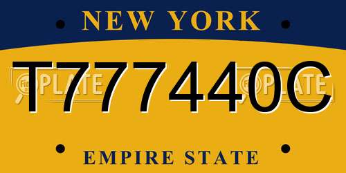 T777440C New York License Plate