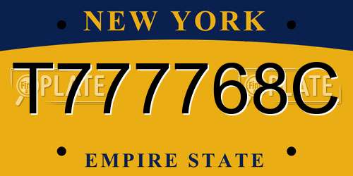 T777768C New York License Plate