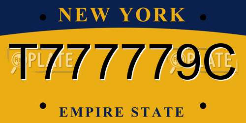 T777779C New York License Plate