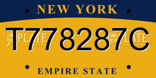 T778287C New York License Plate