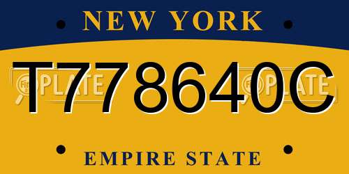 T778640C New York License Plate