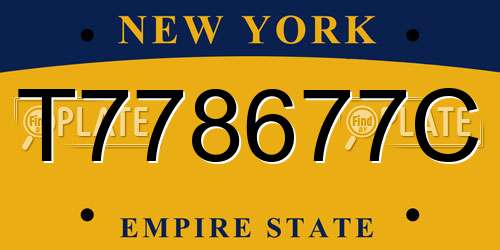 T778677C New York License Plate