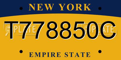 T778850C New York License Plate