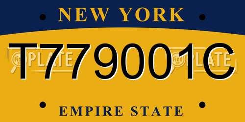 T779001C New York License Plate