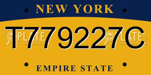 T779227C New York License Plate