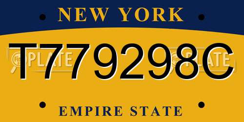 T779298C New York License Plate