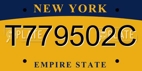 T779502C New York License Plate