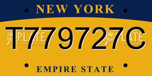 T779727C New York License Plate