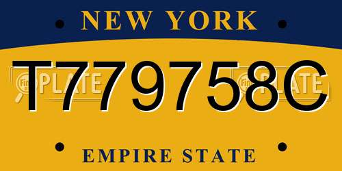 T779758C New York License Plate