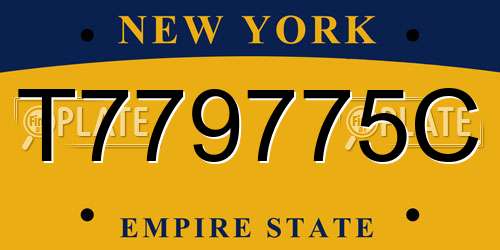 T779775C New York License Plate