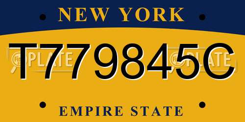 T779845C New York License Plate