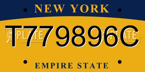 T779896C New York License Plate