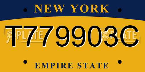 T779903C New York License Plate