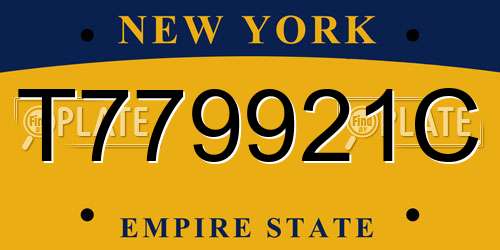 T779921C New York License Plate