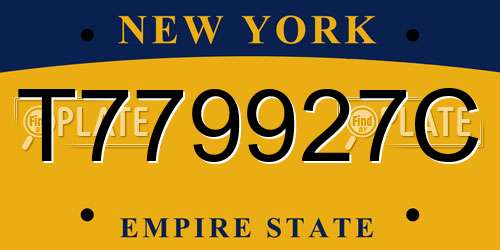 T779927C New York License Plate