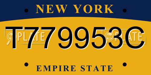 T779953C New York License Plate