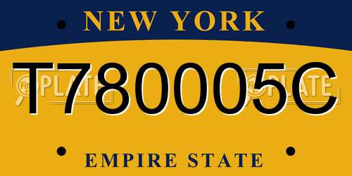 T780005C New York License Plate