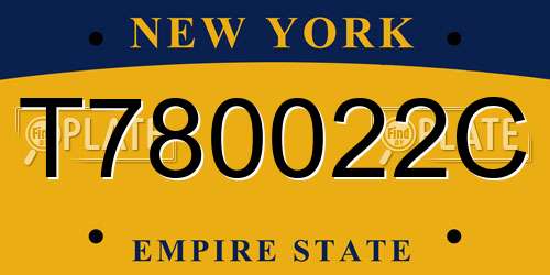 T780022C New York License Plate